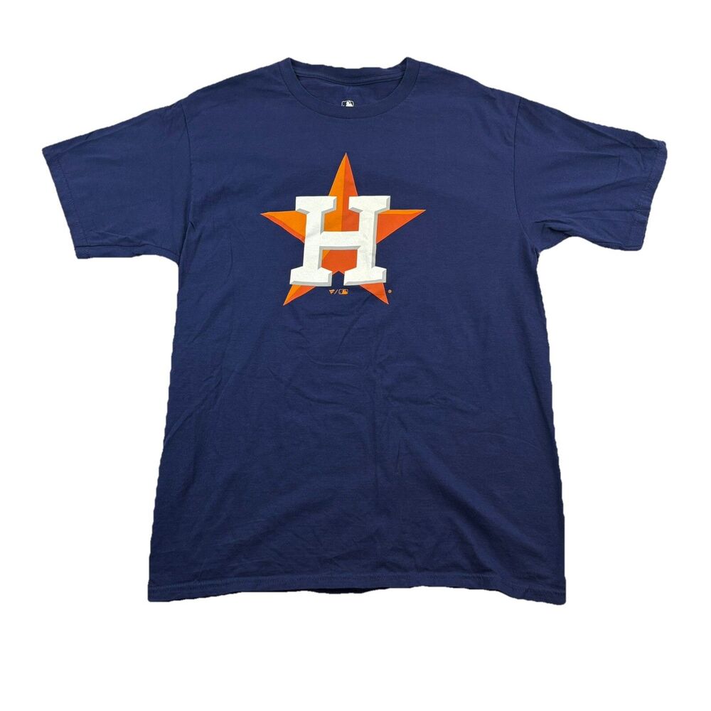 Houston Astros MLB T Shirt Mens Medium Blue Fanatics Short Sleeve
